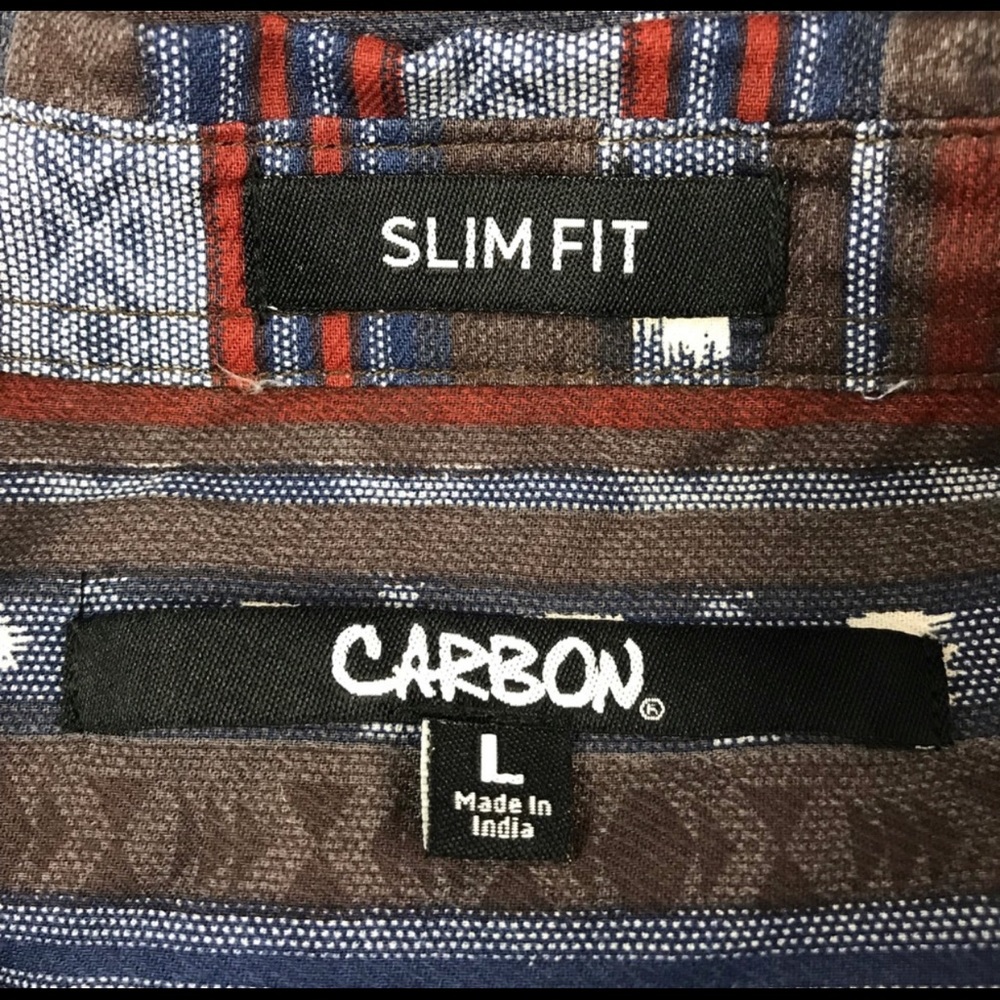 Carbon Men’s Slim Fit Southwestern Print Shirt - Picture 3 of 3